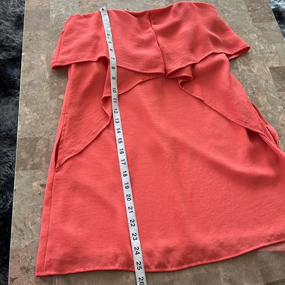 BCBGMaxAzria Runway Cocktail Dress, Sleeveless Mini Coral, Size 2 - Picture 9 of 10